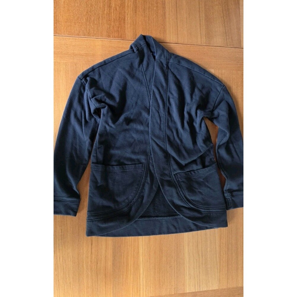 Lands' End Girl's Black Cardigan Size L 10-12